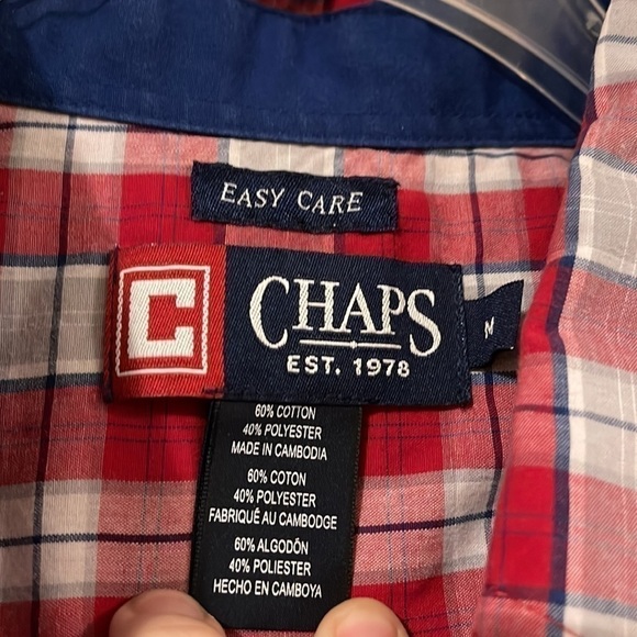 Mens button down Chaps shirt size medium - Picture 3 of 3